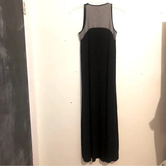 Vince Chambray Maxi Tank Top Dress w/ Gray Textured Fabric in Top Back, size M. - Picture 3 of 8